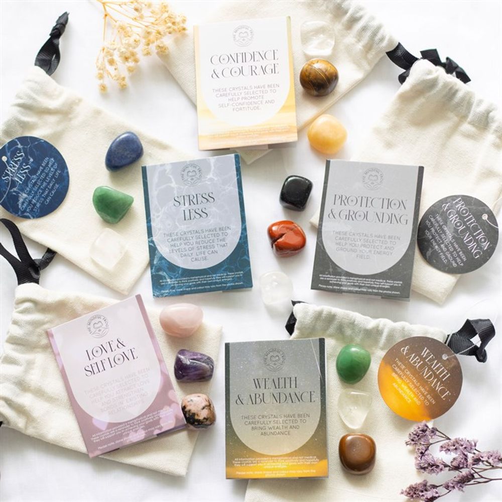 Protection & Grounding Healing Crystal Set - ScentiMelti  Protection & Grounding Healing Crystal Set