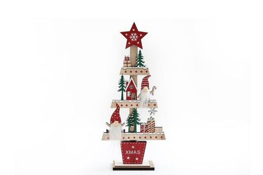 29.5cm Wooden Gonk Tree Standing Decoration - ScentiMelti Home Fragrance, Beauty & Gifts UK