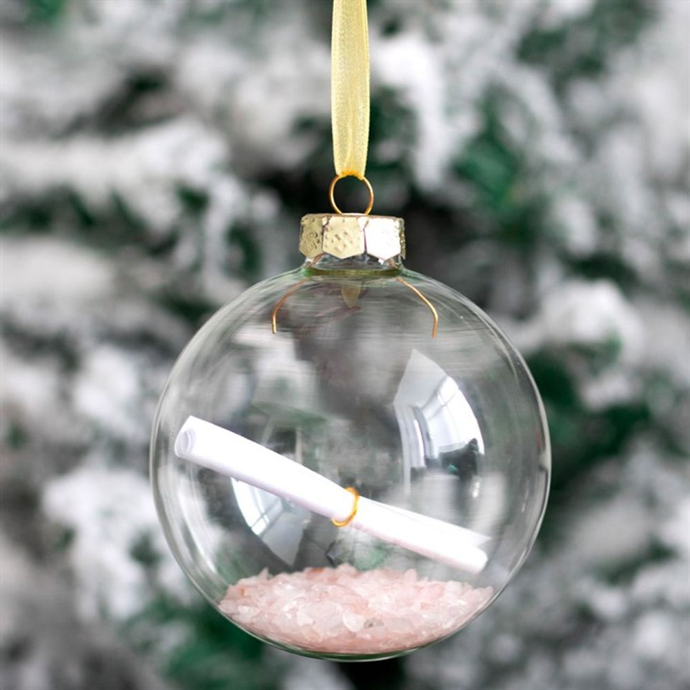 Rose Quartz Manifestation Christmas Bauble Kit - ScentiMelti  Rose Quartz Manifestation Christmas Bauble Kit