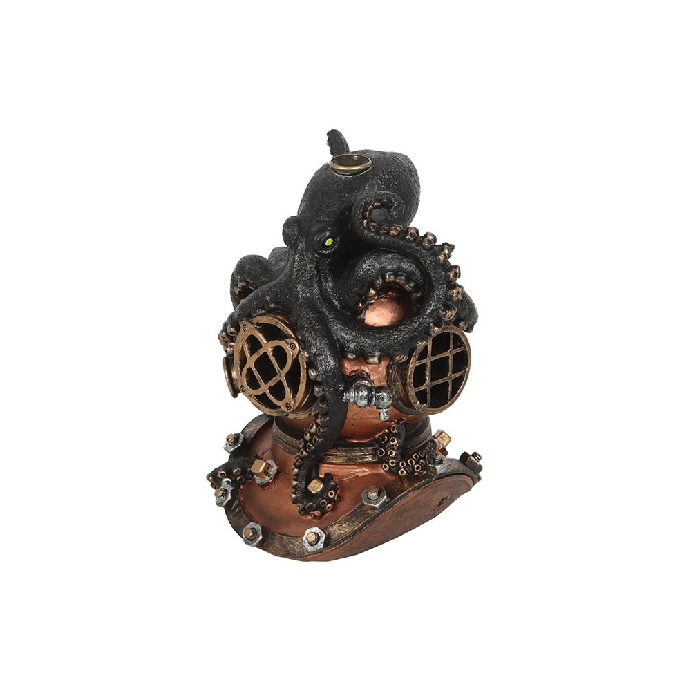 Kraken on Diver's Helmet Backflow Incense Burner - ScentiMelti Home Fragrance, Beauty & Gifts UK