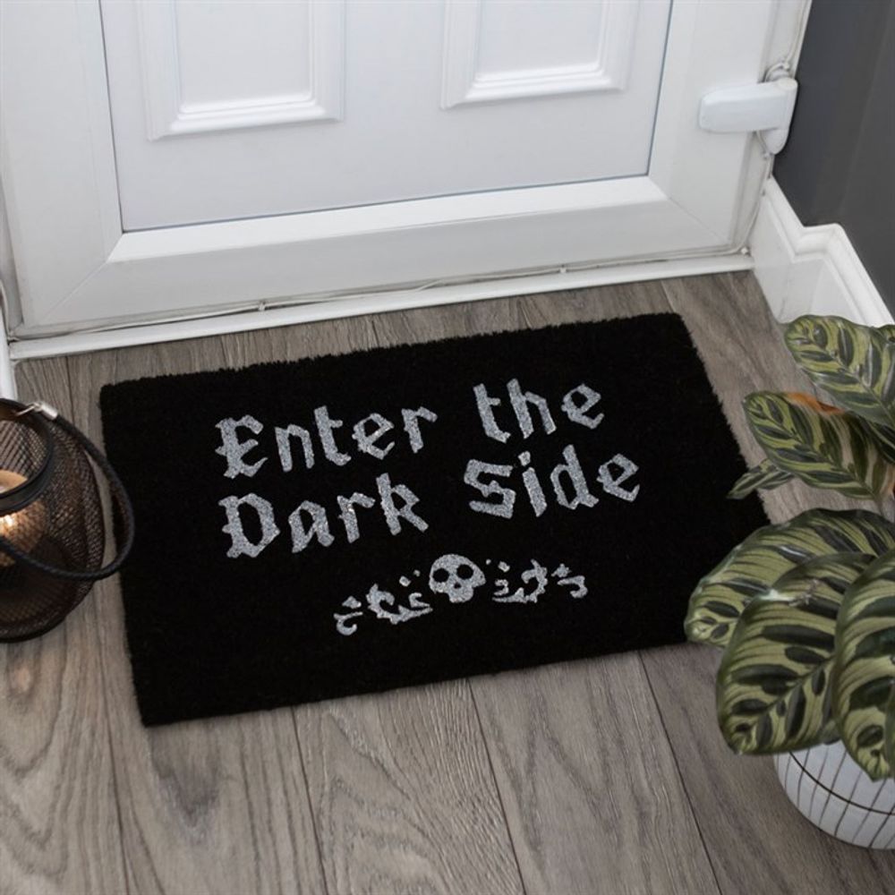 Black Enter The Dark Side Coir Doormat - ScentiMelti Home Fragrance, Beauty & Gifts UK