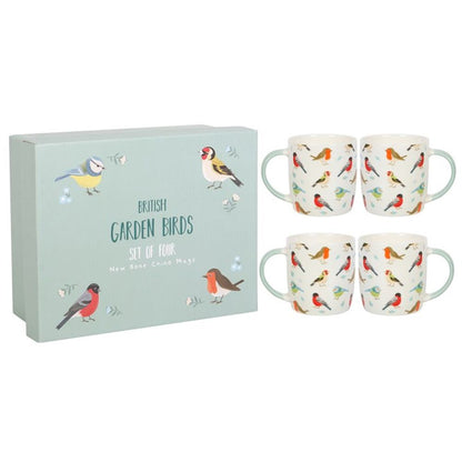 Set of 4 Garden Bird Mugs - ScentiMelti  Set of 4 Garden Bird Mugs