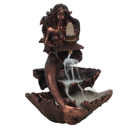 Bronze Effect Mermaid Backflow Incense Burner - ScentiMelti  Bronze Effect Mermaid Backflow Incense Burner