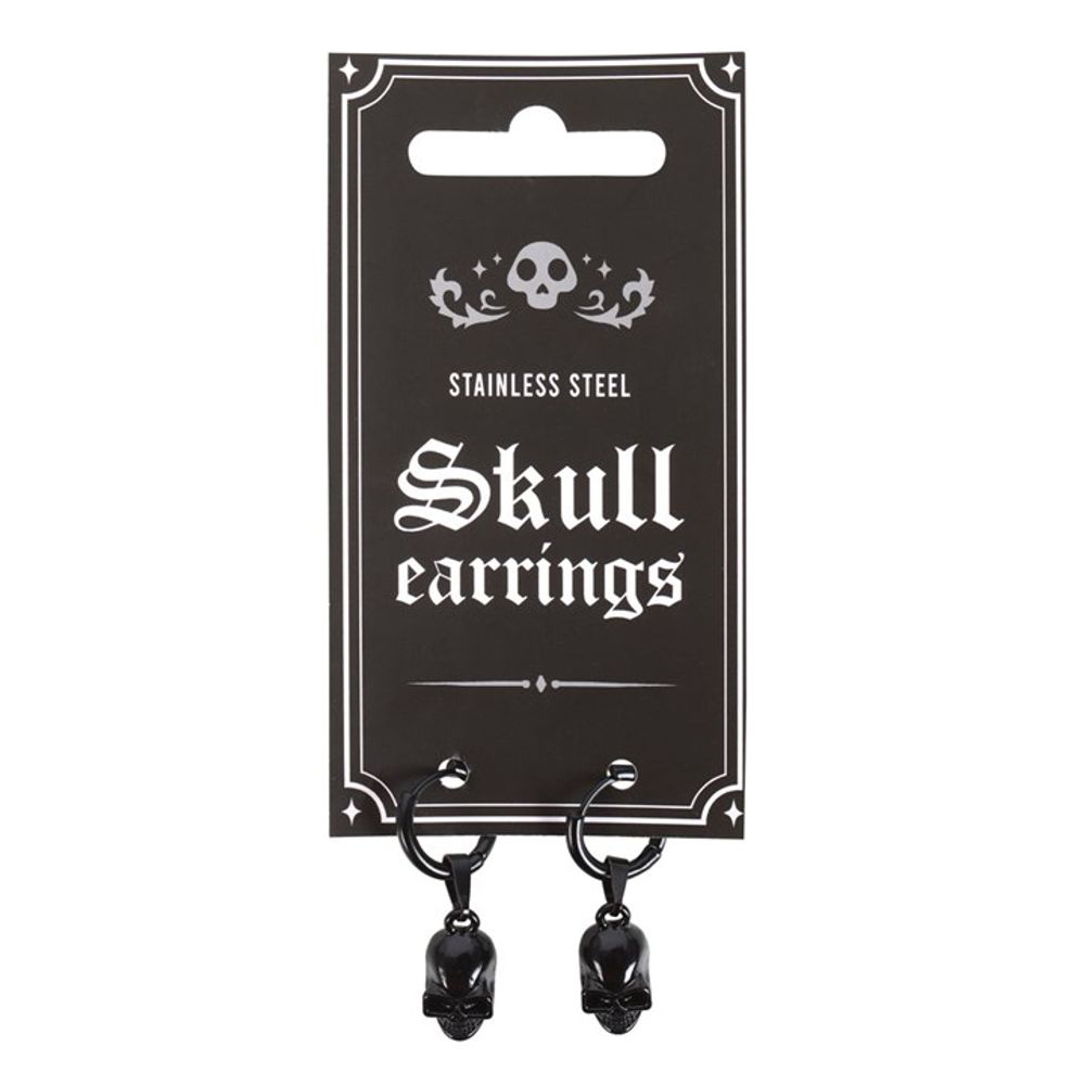 Black Stainless Steel Skull Earrings - ScentiMelti  Black Stainless Steel Skull Earrings