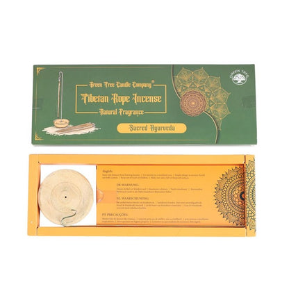 Sacred Ayurveda Tibetan Rope Incense with Holder - ScentiMelti Home Fragrance, Beauty & Gifts UK