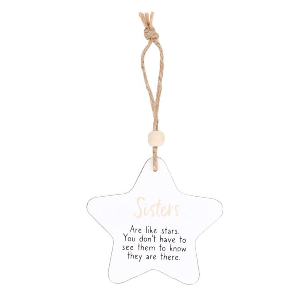 Sisters Hanging Star Sentiment Sign - ScentiMelti  Sisters Hanging Star Sentiment Sign