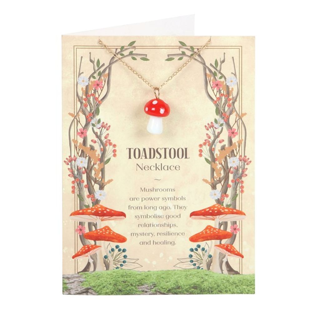 Toadstool Charm Necklace Card - ScentiMelti  Toadstool Charm Necklace Card