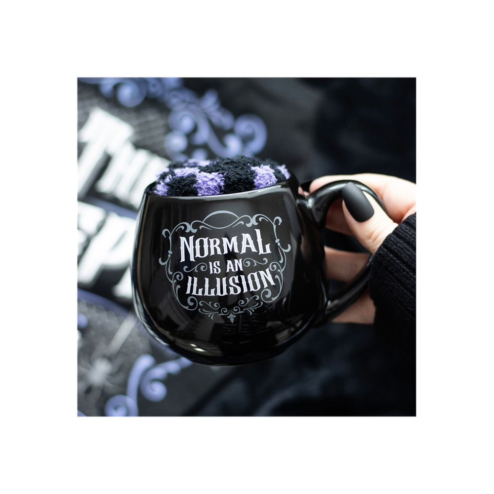 Normal is an Illusion Gothic Mug and Socks Set - ScentiMelti  Normal is an Illusion Gothic Mug and Socks Set