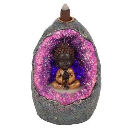 Buddha Crystal Cave LED Backflow Incense Burner - ScentiMelti  Buddha Crystal Cave LED Backflow Incense Burner