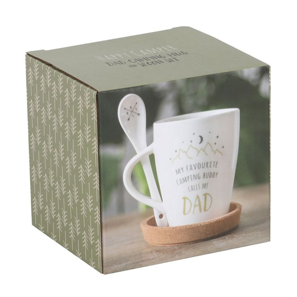 Dad Camping Buddy Mug and Spoon Set - ScentiMelti  Dad Camping Buddy Mug and Spoon Set