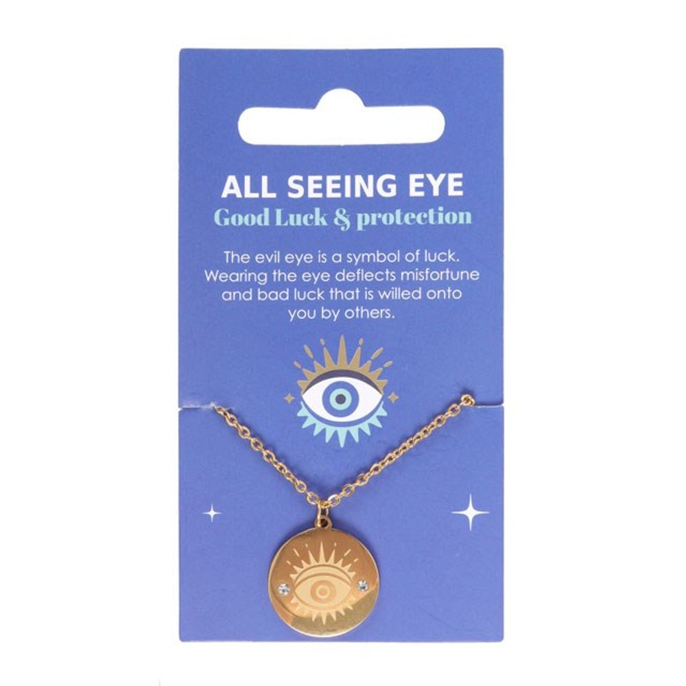 Gold Toned All Seeing Eye Necklace - ScentiMelti  Gold Toned All Seeing Eye Necklace