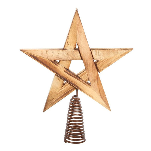 Wooden Pentagram Tree Topper - ScentiMelti Home Fragrance, Beauty & Gifts UK