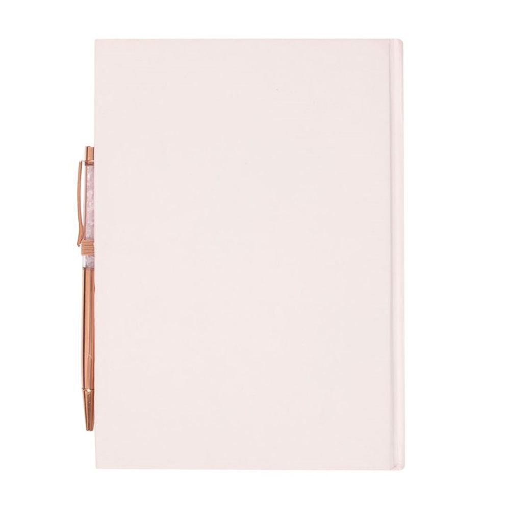 Gratitude Journal with Rose Quartz Pen - ScentiMelti  Gratitude Journal with Rose Quartz Pen