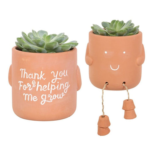 Thank You For Helping Me Grow Sitting Plant Pot Pal - ScentiMelti Home Fragrance, Beauty & Gifts UK