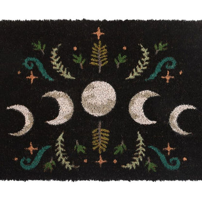 Black Dark Forest Moon Phase Doormat - ScentiMelti Home Fragrance, Beauty & Gifts UK