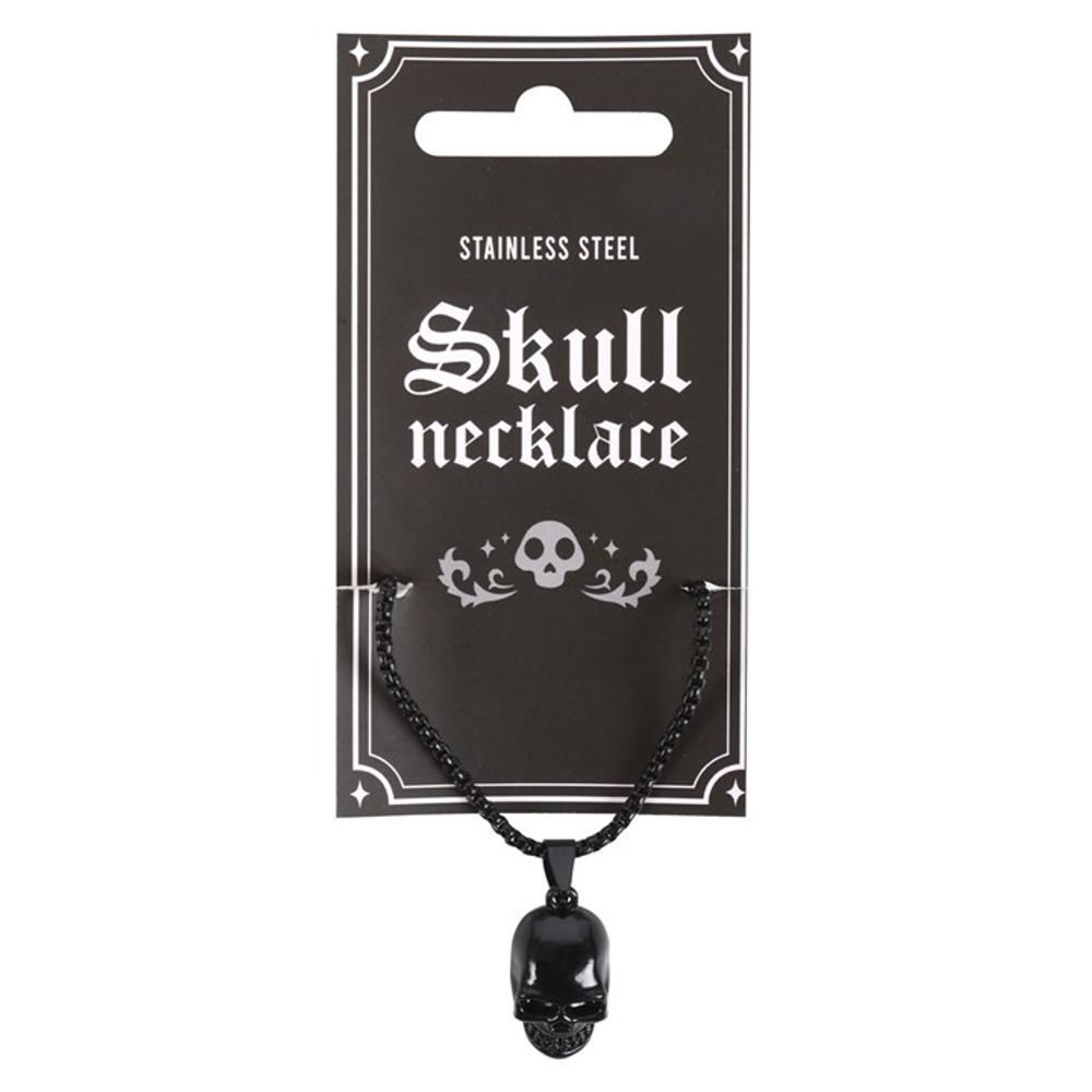 Black Stainless Steel Skull Necklace - ScentiMelti  Black Stainless Steel Skull Necklace