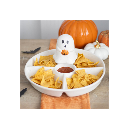 Ghost Chip & Dip Snack Dish - ScentiMelti  Ghost Chip & Dip Snack Dish