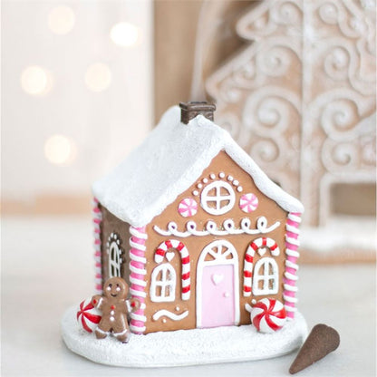 Pink Gingerbread House Incense Cone Burner - ScentiMelti  Pink Gingerbread House Incense Cone Burner