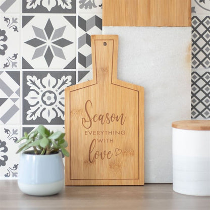 Season Everything with Love Bamboo Serving Board - ScentiMelti  Season Everything with Love Bamboo Serving Board