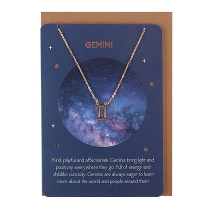 Gemini Zodiac Necklace Card - ScentiMelti  Gemini Zodiac Necklace Card