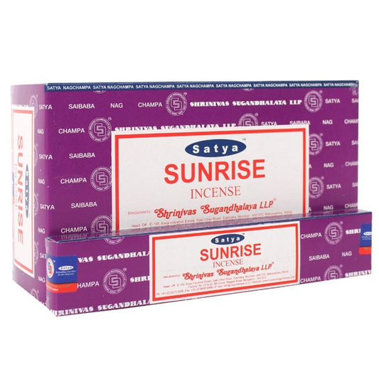 12 Packs of Sunrise Incense Sticks by Satya - ScentiMelti  12 Packs of Sunrise Incense Sticks by Satya