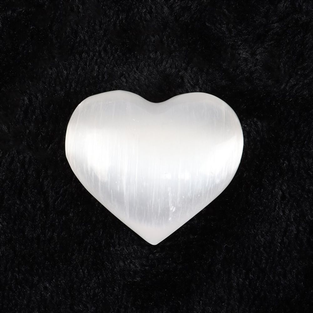 Small Selenite Crystal Heart - ScentiMelti  Small Selenite Crystal Heart