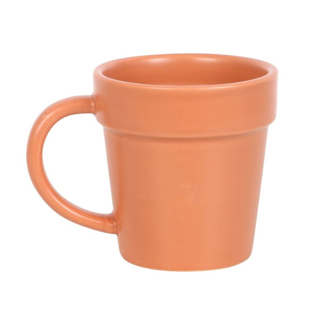 Plain Plant Pot Ceramic Mug and Shovel Spoon - ScentiMelti Home Fragrance, Beauty & Gifts UK