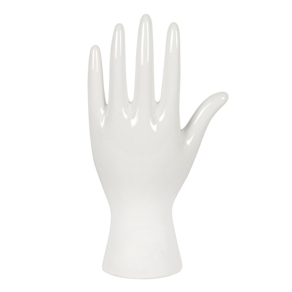 White Ceramic Palmistry Hand Ornament - ScentiMelti  White Ceramic Palmistry Hand Ornament