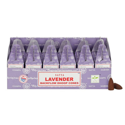 Set of 6 Packets of Satya Lavender Backflow Dhoop Cones - ScentiMelti  Set of 6 Packets of Satya Lavender Backflow Dhoop Cones