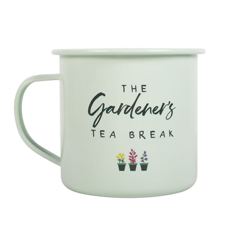 Gardener's Tea Break Enamel Mug - ScentiMelti  Gardener's Tea Break Enamel Mug