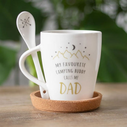 Dad Camping Buddy Mug and Spoon Set - ScentiMelti  Dad Camping Buddy Mug and Spoon Set