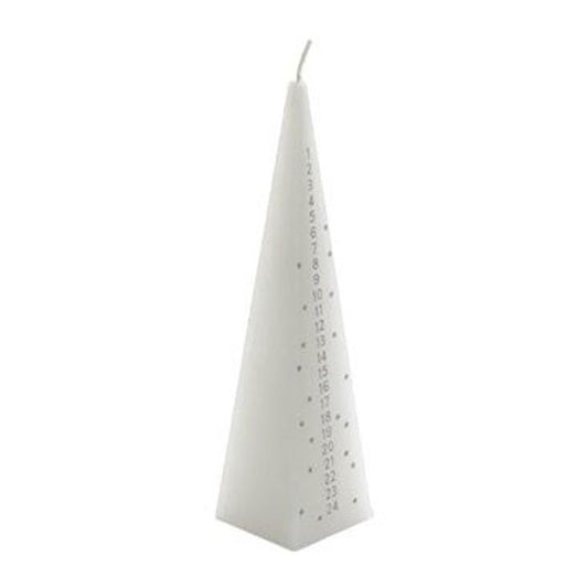 20cm White Christmas Advent Candle