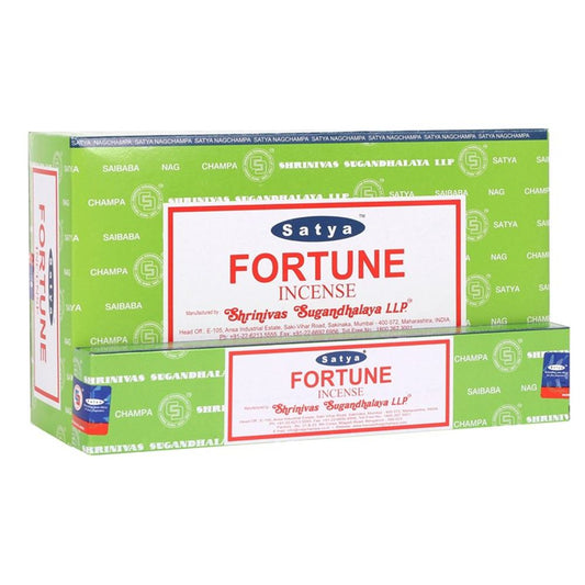 12 Packs of Fortune Incense Sticks by Satya - ScentiMelti  12 Packs of Fortune Incense Sticks by Satya