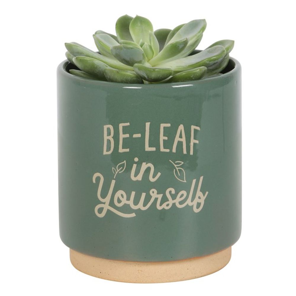 Green Be-Leaf in Yourself Plant Pot - ScentiMelti  Green Be-Leaf in Yourself Plant Pot