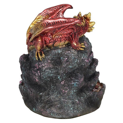 Red Dragon Backflow Incense Burner with Light - ScentiMelti  Red Dragon Backflow Incense Burner with Light