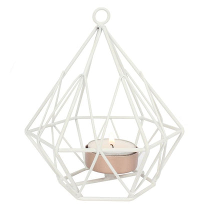 White Wire Tealight Holder - ScentiMelti  White Wire Tealight Holder