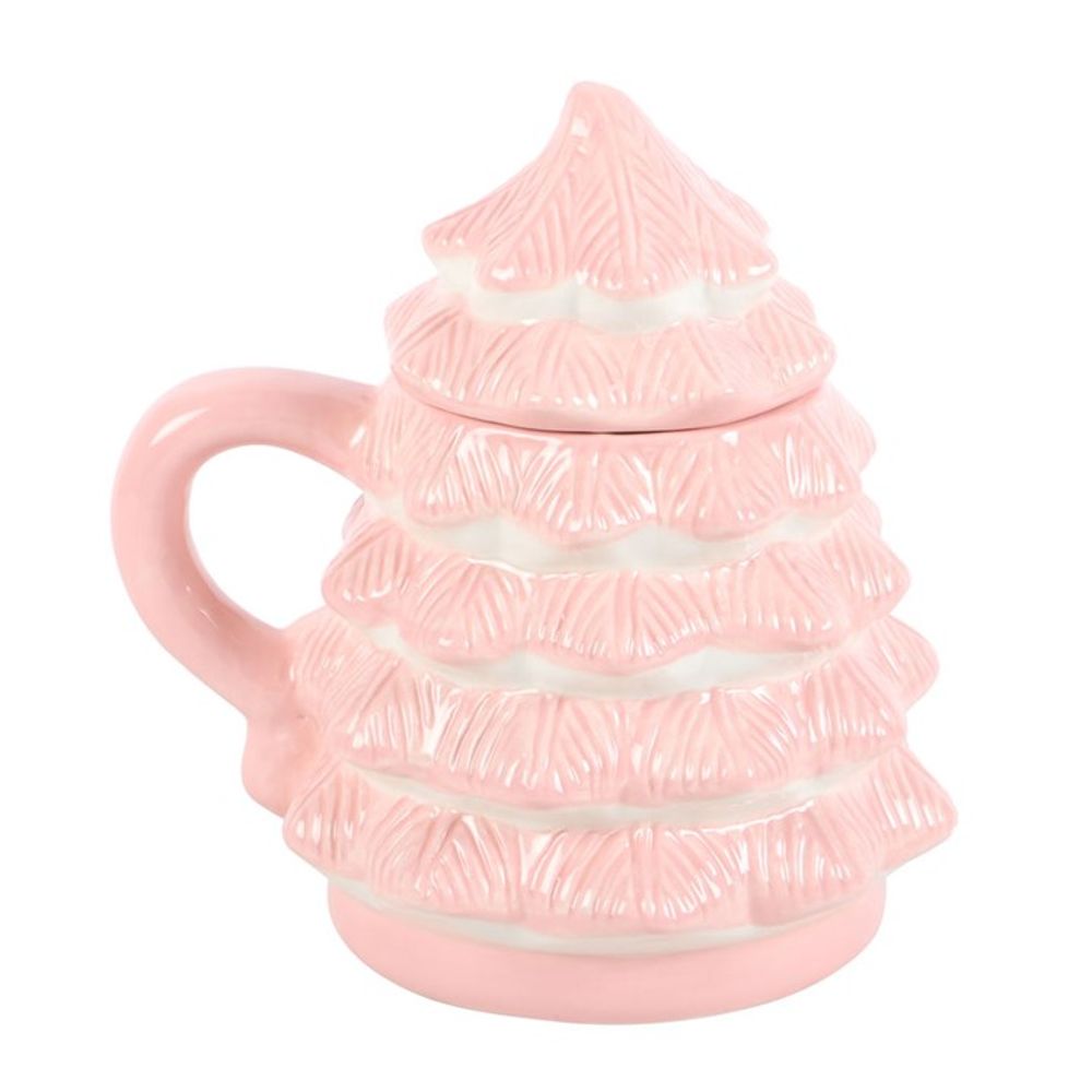 Pink Christmas Tree Shaped Mug - ScentiMelti  Pink Christmas Tree Shaped Mug