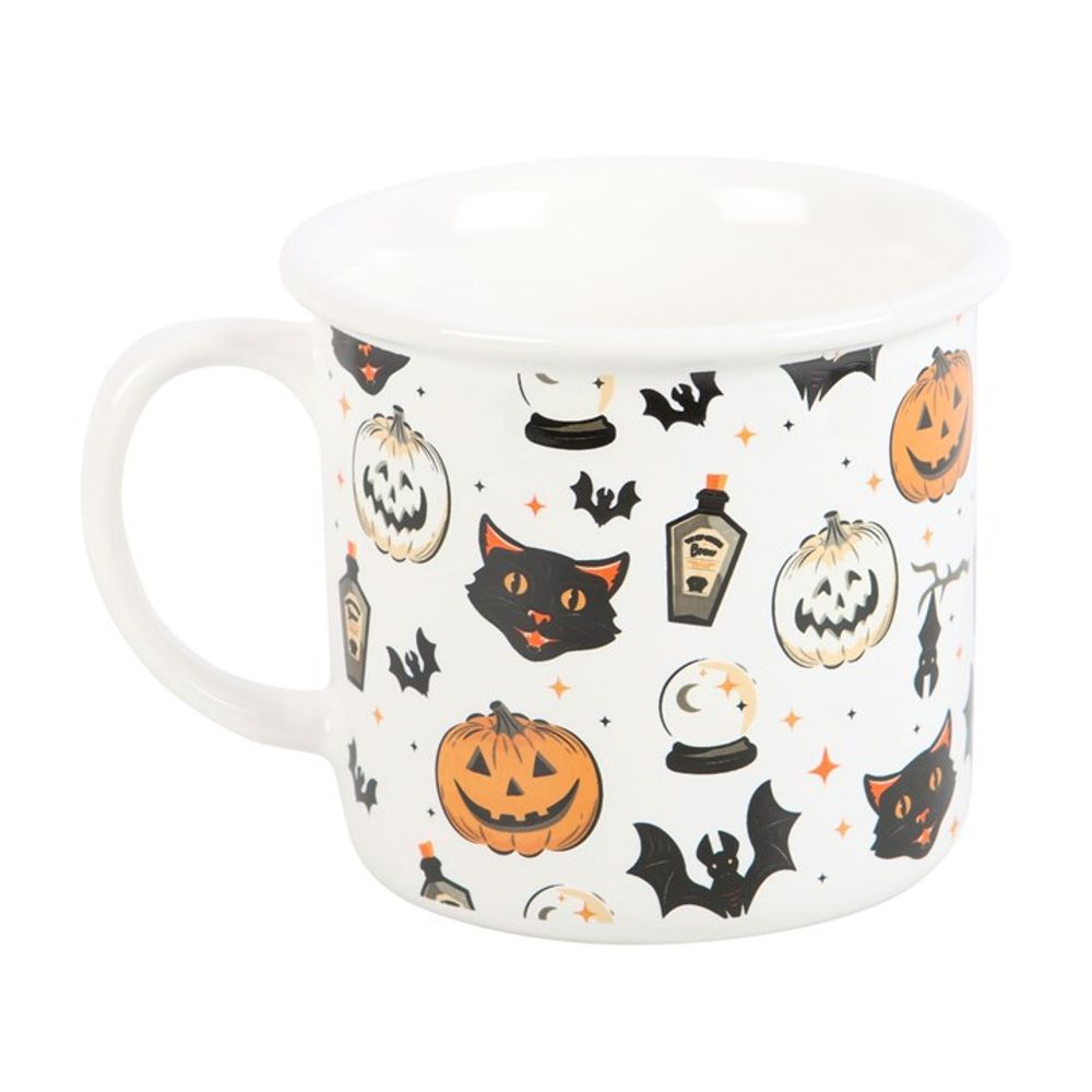 Spooky Cat and Pumpkin Print Mug - ScentiMelti  Spooky Cat and Pumpkin Print Mug