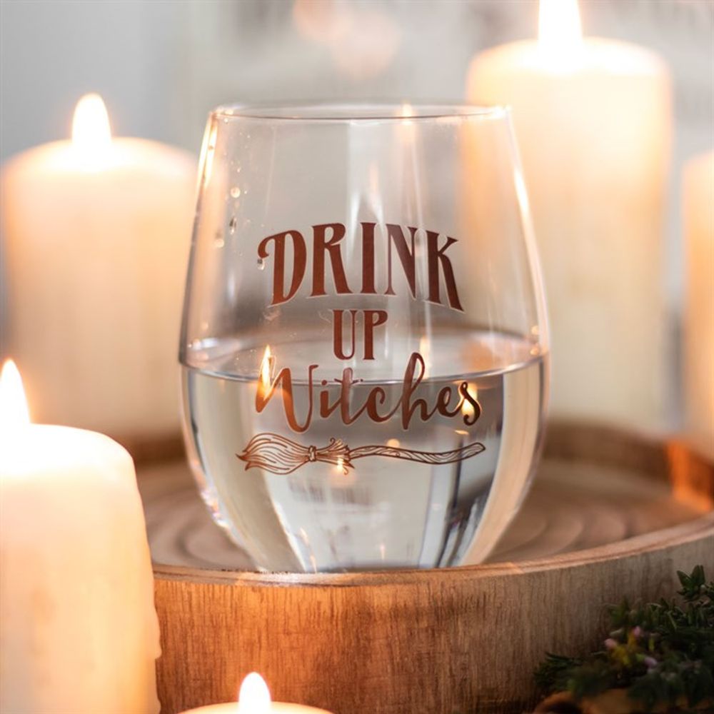 Drink Up Witches Stemless Glass - ScentiMelti  Drink Up Witches Stemless Glass