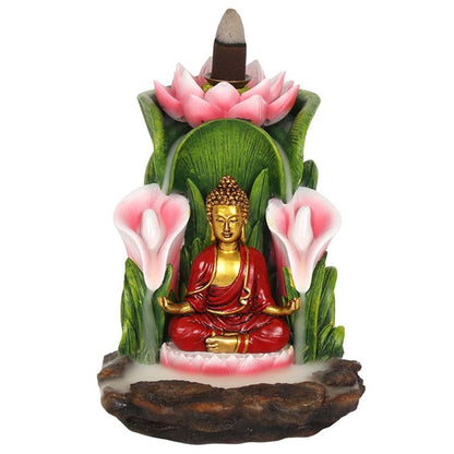 Colourful Buddha Backflow Incense Burner - ScentiMelti  Colourful Buddha Backflow Incense Burner