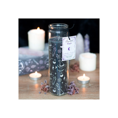 Crystal Witch Jasmine Tube Candle with Amethyst Chips - ScentiMelti Home Fragrance, Beauty & Gifts UK