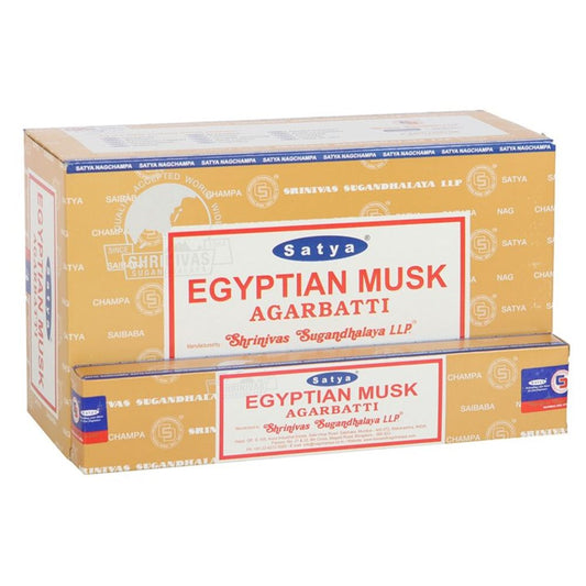 12 Packs of Egyptian Musk Incense Sticks by Satya - ScentiMelti  12 Packs of Egyptian Musk Incense Sticks by Satya