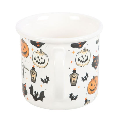 Spooky Cat and Pumpkin Print Mug - ScentiMelti  Spooky Cat and Pumpkin Print Mug