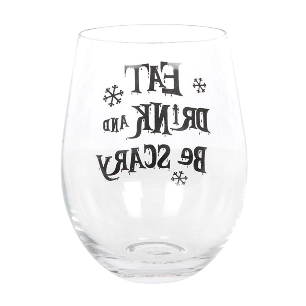 Eat, Drink & Be Scary Stemless Glass - ScentiMelti  Eat, Drink & Be Scary Stemless Glass