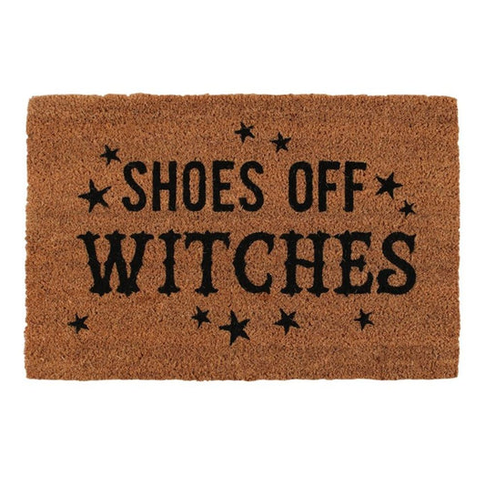 Shoes Off Witches Natural Doormat - ScentiMelti Home Fragrance, Beauty & Gifts UK