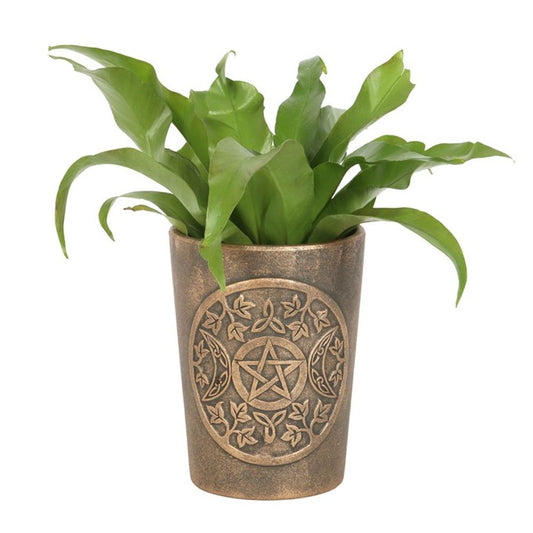 Triple Moon Bronze Terracotta Plant Pot by Lisa Parker - ScentiMelti  Triple Moon Bronze Terracotta Plant Pot by Lisa Parker