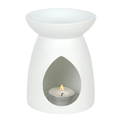 White Ceramic Mandala Oil Burner - ScentiMelti  White Ceramic Mandala Oil Burner