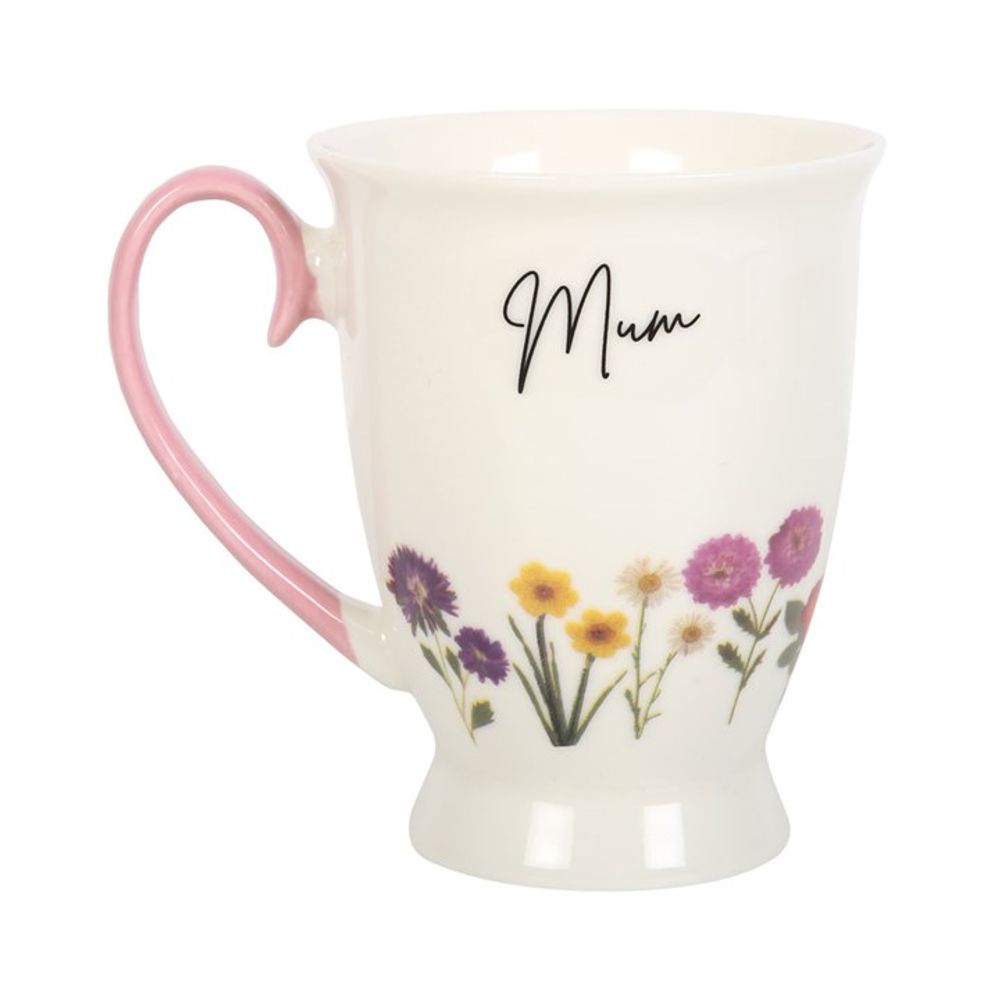 Mum Wildflower Pedestal Mug - ScentiMelti Home Fragrance, Beauty & Gifts UK