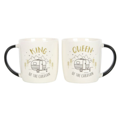 King and Queen Couples Caravan Mug Set - ScentiMelti Home Fragrance, Beauty & Gifts UK