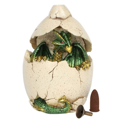 Green Dragon in Egg Backflow Incense Burner - ScentiMelti  Green Dragon in Egg Backflow Incense Burner